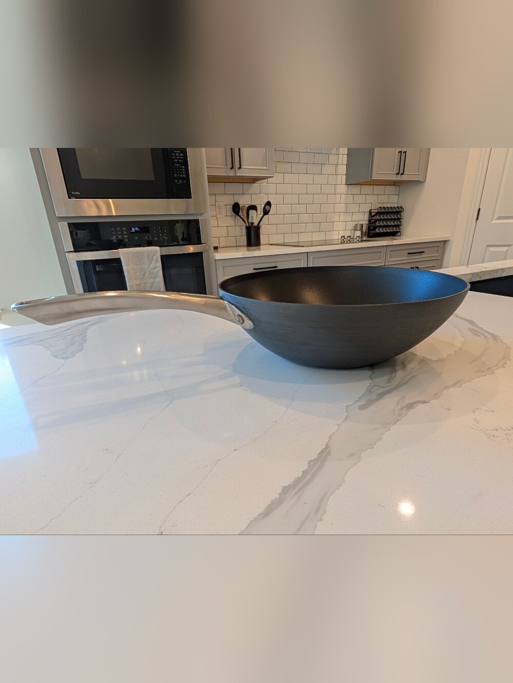 Calphalon Wok with Brushed Silver Handle